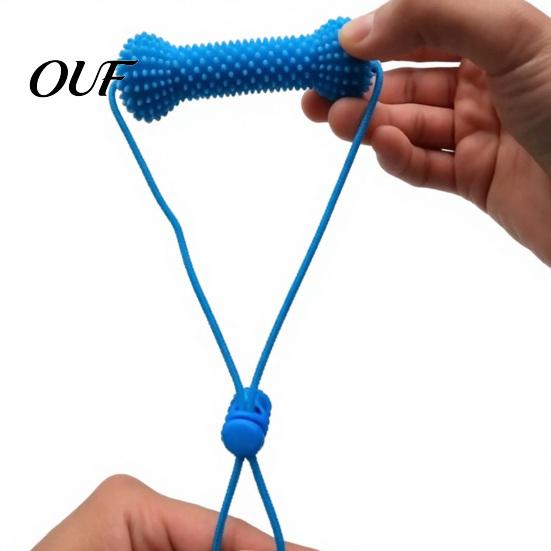 Reduce Dog Bad Breath Tooth Brushing Helper, Pet Dental Prop Chewable Toy, Dual-Action Canine Oral Health Care Tool for Cleaning Teeth, Removing