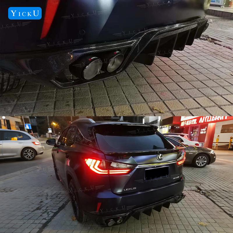 Lexus RX 2016-2019 AIM Style Carbon Fiber Body Kit: Front & Rear Lip Spoiler, Wide Body Fender Flares.