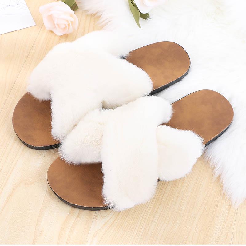 

Fashion Women s Shoes with Free Shipping House Slippers Fashion Cross Straps Sexy Bedroom Fluffy Slides Women Casual Flats Ladies Shoes 36 белый