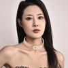 Fun Plush Collar Choker Love Button Head Imitation Teddy Hair Puppay Nightclub Fun Collar Trendy Girl