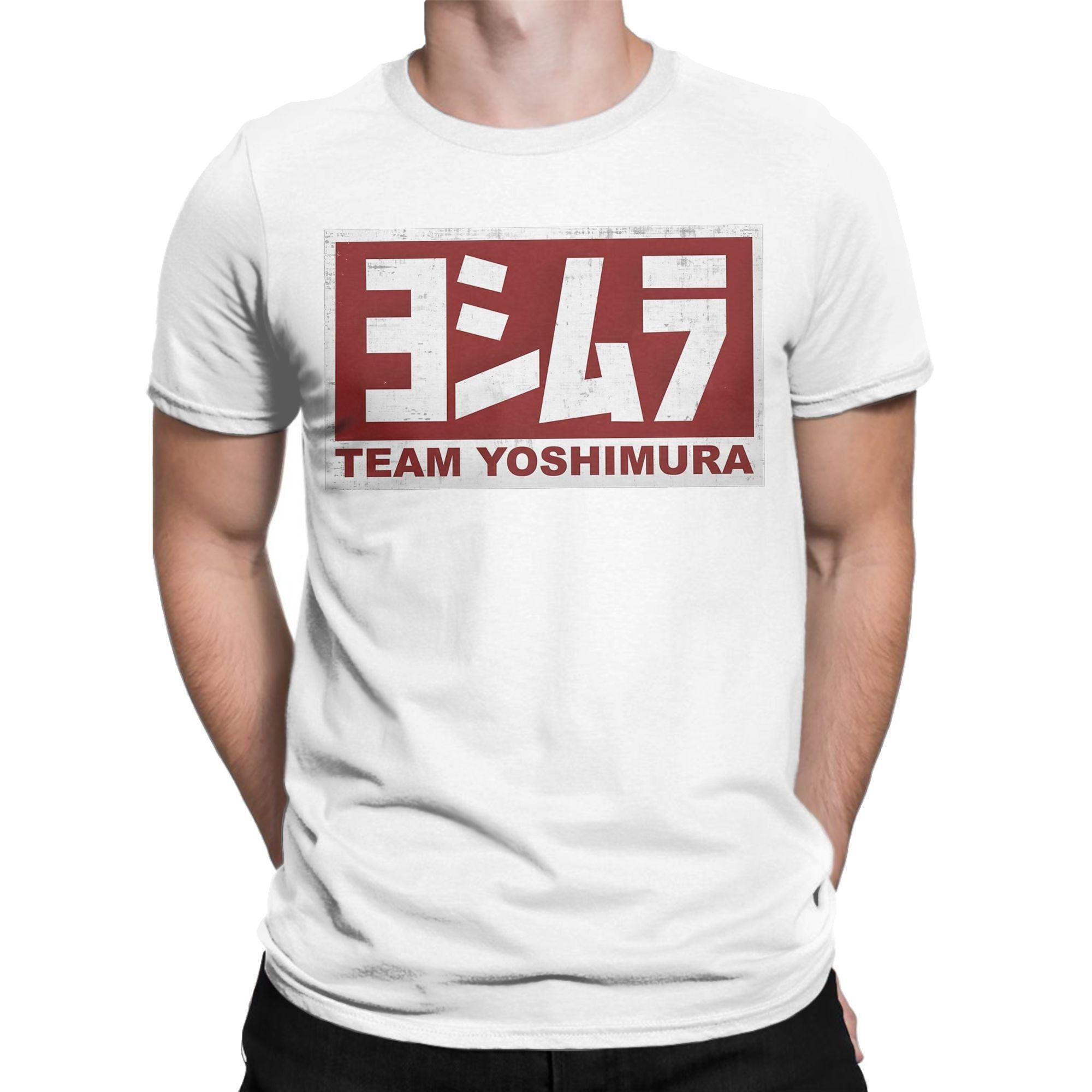 

Чоловіча футболка Team Yoshimura Japan Super Bike 100% Бавовна Модна Футболка для Чоловіків З Круглим Коміром Короткий Рукав Одяг L білий