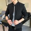 Men's New Jackets, Men's Korean Style Trendy Spring and Autumn Fashionable Handsome Tops, Versatile Solid Color Men's Jackets, Men's