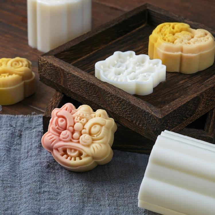 Hand-Pressure Moon Cake Mold Lion/Latches Shape Cookie Stamps Mooncake Makers