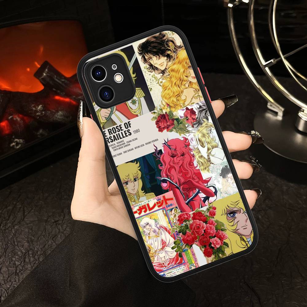 Classic Anime The Rose Of Versailles Matte Transparent Phone Cover For IPhone Case 16 15 14 13 12 11 Pro Max X XS Max Plus