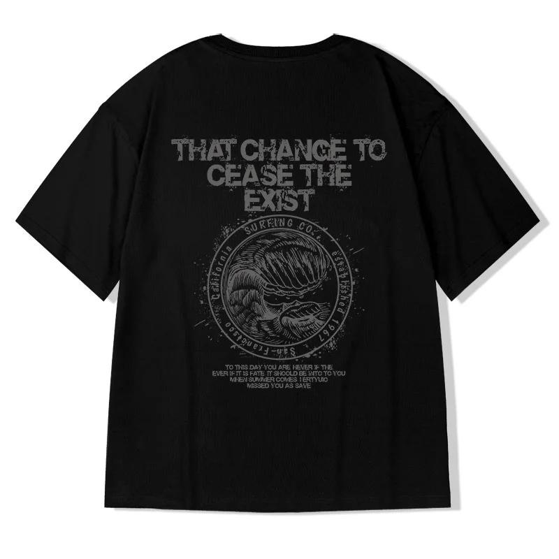 Streetwear Harajuku Summer Cartoon Cat Print T-Shirts Vintage Version Trend Casual Clothes Hip Hop Creative T Shirts y2k