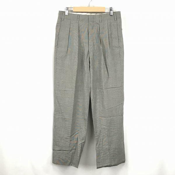 

Сделано в Японии Burberry от Sanyo Trading Брюки высокого класса с двумя складками из шелковой смеси/Мужские W76/Длина по внутреннему шву 71см/Серые/(ИСПОЛЬЗОВАЛ)