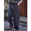 Women's Retro Summer Patchwork Elastic Waist Casual Pants