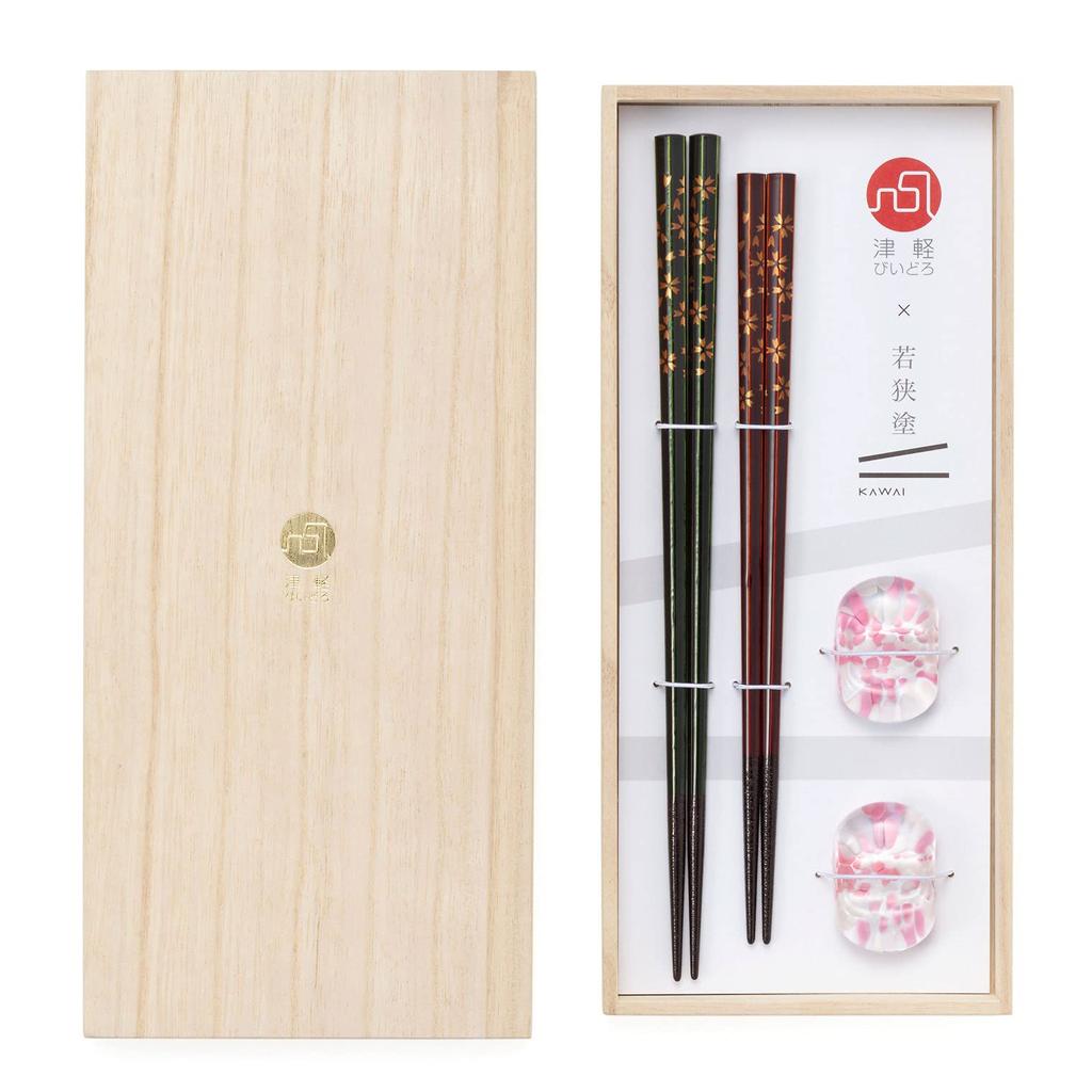 ADERIA Tsugaru Vidro SAKURA Small Chopstick Made in Comes in a Dishwasher Stylish Gift for Housewarming Retirement Birthday Gift FS75503