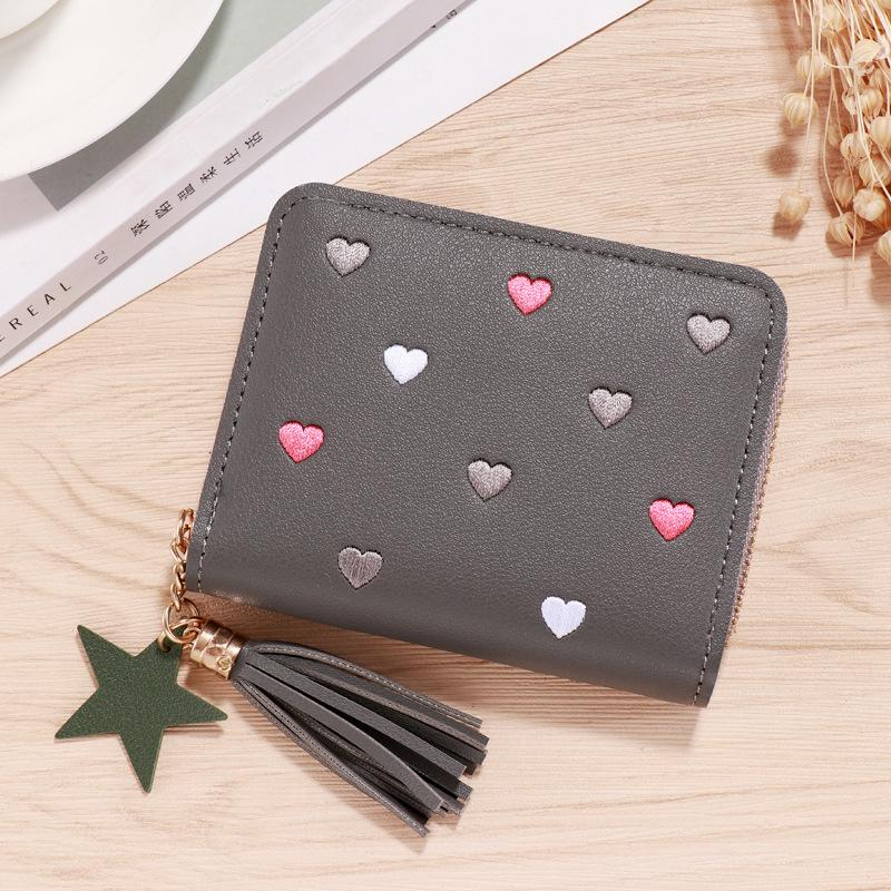 

Women s Versatile Short Zipper Leather Wallet