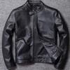 Genuine Leather Biker Motorcycle Business Cowhide Leather Winter Sheepskin Lambskin Leather Size [NBLL] Men's Jacket, Jacket, Coat, Jacket, Coat,