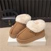 Women's Fur Mouth Large Size Soft Sole Winter Warm Fur One Snow Boots Padded Lined Ankle Boots Non-Slip Hiking Casual Sports Cotton Boots