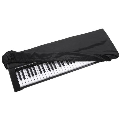 Electronic Keyboard Cover, Electronic Piano Cover, Cloth Elastic Material, Adjustable, Lightweight, Key Cover, Storage, Protection, Dustproof, Black,