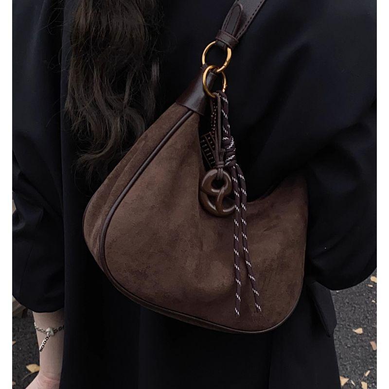 Customer Order Niche Retro Suede Bag Women's 2025 New Versatile Exquisite One-shoulder Underarm Carry Women's Messenger Bag