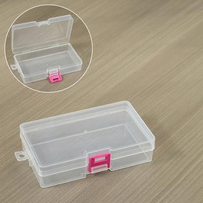 Mini Transparent Storage Box Flip Cover Dust-proof Sewing Storage Box Rectangle Integrated Hair Clips Boxes Jewelry Storage