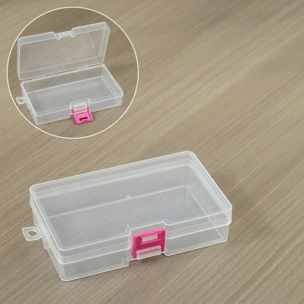 Flip Cover Transparent Storage Box Rectangle Sewing Storage Box  Jewelry Storage