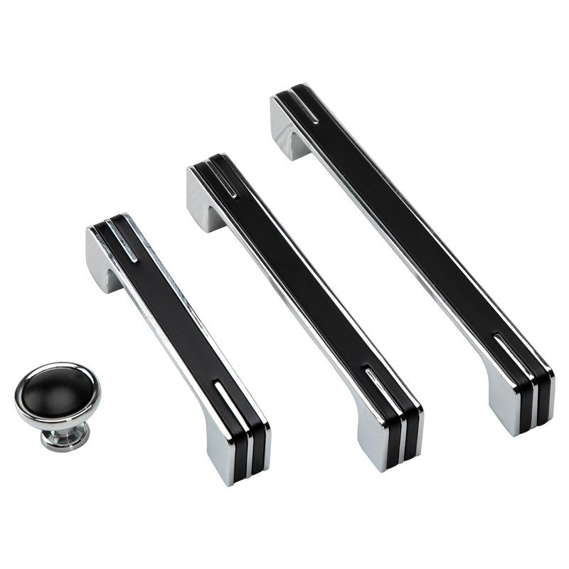 Tür Kleiderschrank Knopf Silber Schwarz Schublade Schrank Griff Quadratisch Schrank Küchenbeschläge Nordischer Stil Zinklegierung Box Griff