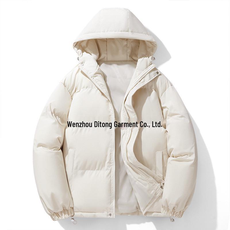 Men's Loose Hooded Puffer Jacket - Winter Hong Kong Style, Plus Size