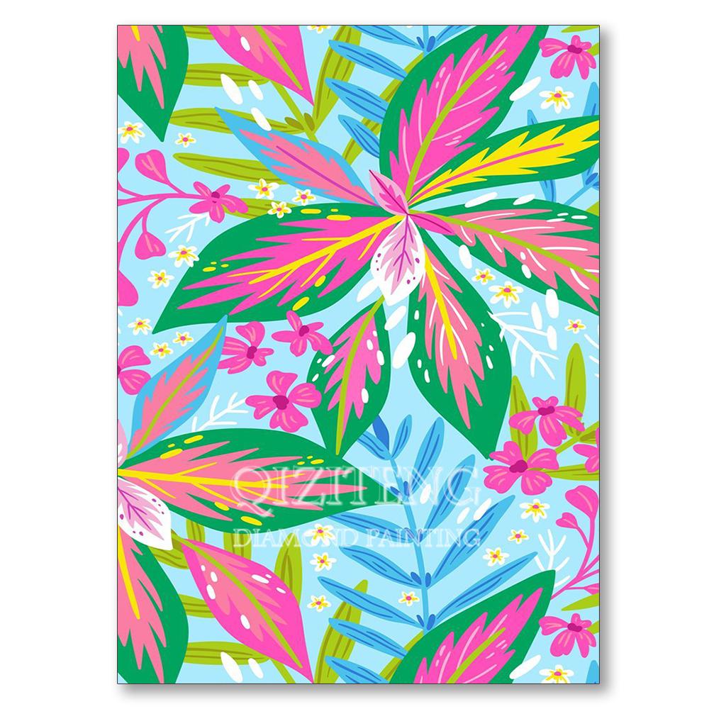 Vibrant Floral Diamond Painting Full Square Round Diamond Mosaic Embroidery Cross Stitch Kit DIY Home Decor Art Craft Gift