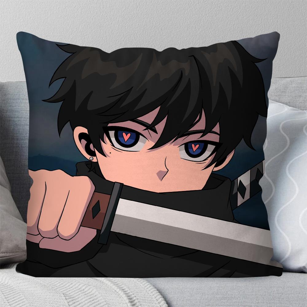 1 Stück A-AOKIZY Animationskunst Kissenbezug Quadratisches Kissen Schlafzimmer Sofa Freizeit Komfortkissen Auto Wohnzimmer Heimdekoration 40X40