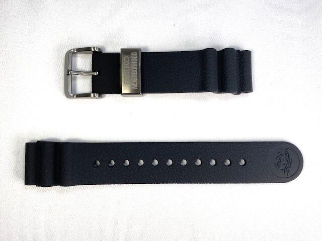 R03D013N0 SEIKO Prospex 20mm Silicone Band Black for Via SBDY077/ 4R35-04M0 (Ships Nekoposu)