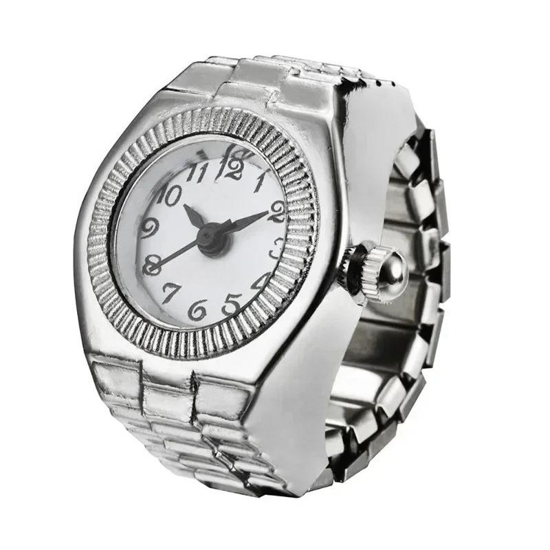 2026 Neue Retro Modische Punk Uhr Ring Vielseitiger Nischen Paar Finger Uhr Mini Uhr Niedliche und Kreative Elektronische Uhr