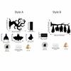 with Bell Inverted Branch Bat Wind Chime Spooky Hanging Door Bell Halloween Wind Chime  Garden