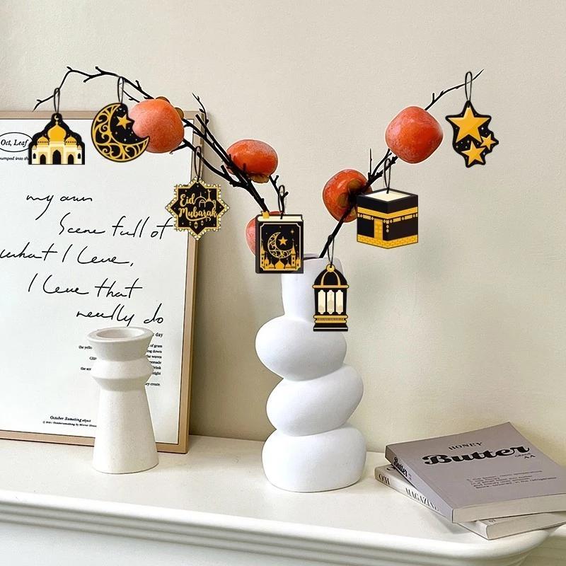 Ramadan Festival Hanging Ornament Moon Stars Castle Design Islamic Home Decor Party Supplies Eid Mubarak Celebration Decoration