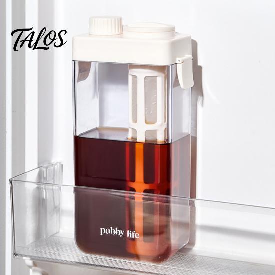 Plastik Eisteebereiter Kaltbrühkaffee mit Filter & luftdichtem Deckel, Klares, auslaufsicheres Krugglas, Skalen, Geschenke für Liebhaber