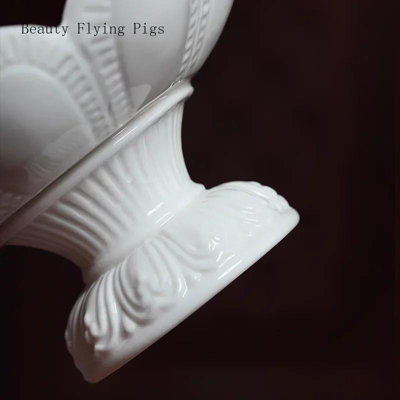 1PCS Ceramic Fruit Plate Ornament Household Buddha Hall Offering Plate Buddha Utensils and Supplies
