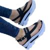 New European and American style upper women's sandals autumn and summer casual daily wear thick sole size