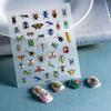 5D Embossed Dragonfly & Butterfly Nail Art Stickers with Insects & Ladybugs