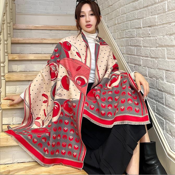 New Arrival Women'S Scarl Thickening Warm Pashmina Cashmere Scarf Female Autumn Winter Soft Scarf Shawl Multipurpose Blanket