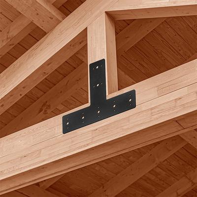 Heavy-Duty T-Shaped Metal Plates - Flat Wood Connector for Beams