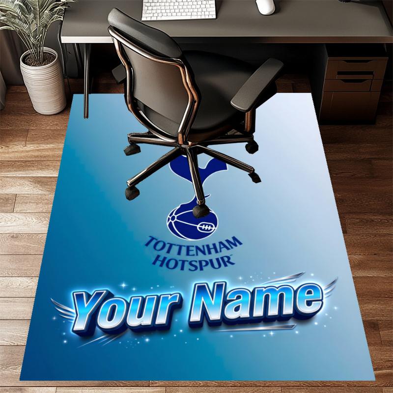 T-Tottenham Hotspur Design Area Rug Personalized Name- Non-Slip, Soft & Cozy Floor Mat for Living Room, Office - Indoor/Outdoor Carpet