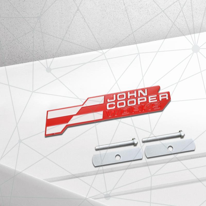 3D Auto Metal 2025 JCW Grille Badge Car Rear Trunk Emblem Sticker Decor For Cooper S F66 F65 F67 Aceman Clubman U25 J01 J05