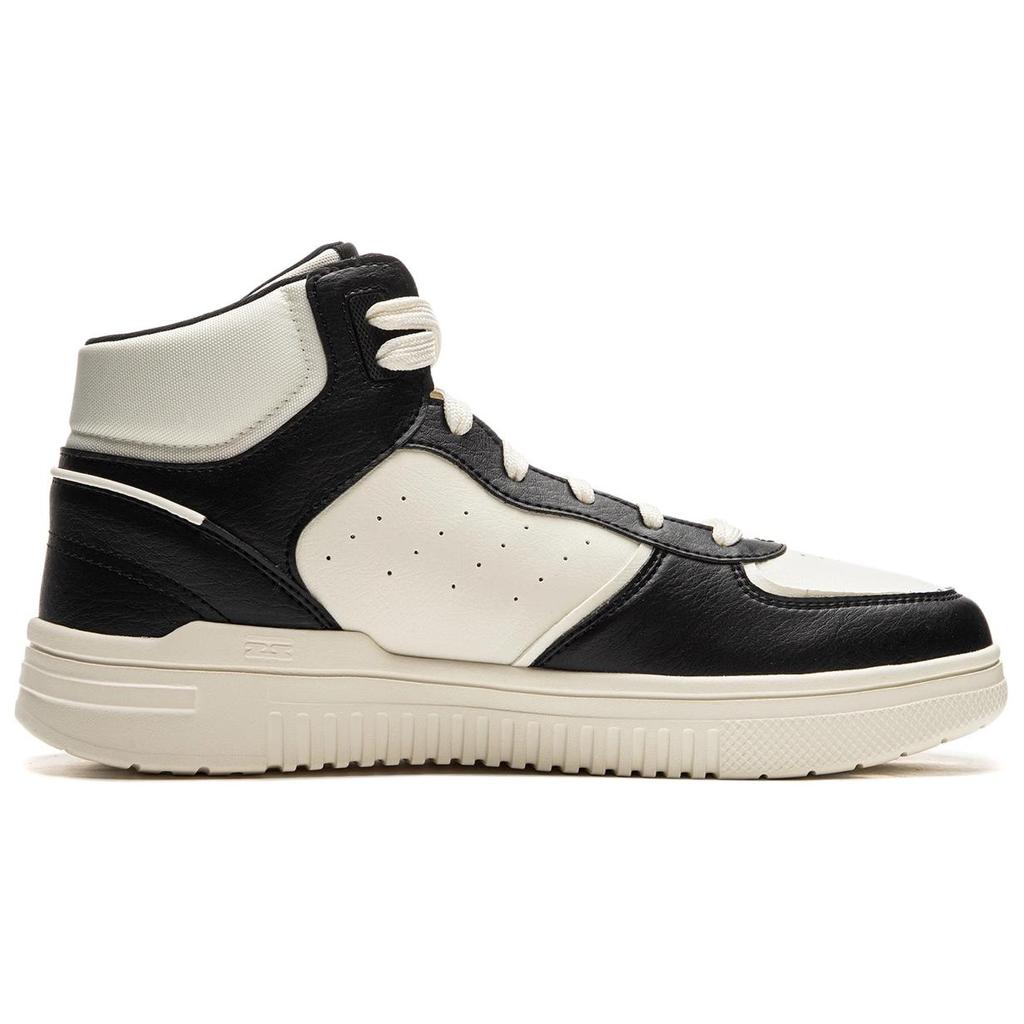 New LiNing Azure Cloud HI Slip Resistant, Abrasion Resistant, Breathable High Top Skateboard Shoes Men's Black White AGCU549-4