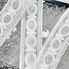 White Handmade Beads Strand Embroidery Barcode Ethnic Style Clothing Cuffs Belt Neckline Decorative Lace