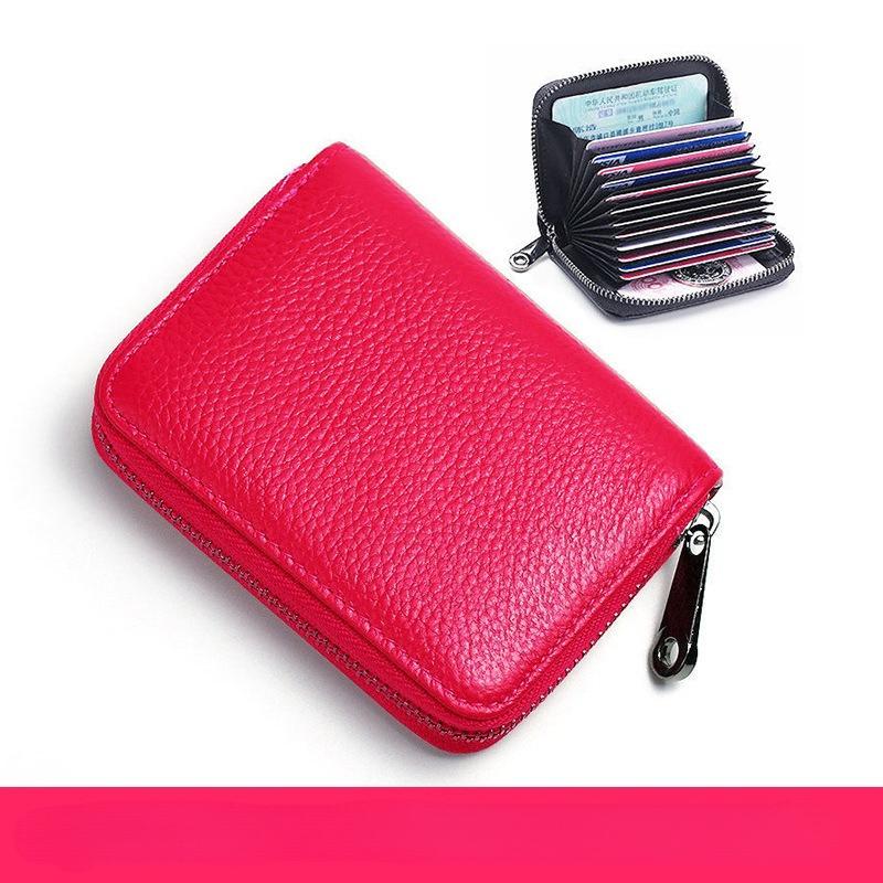 1Pc Genuine Leather Credit Card Wallet Men and Women Fashion ID Card Holder Small Business Card Holders Bag