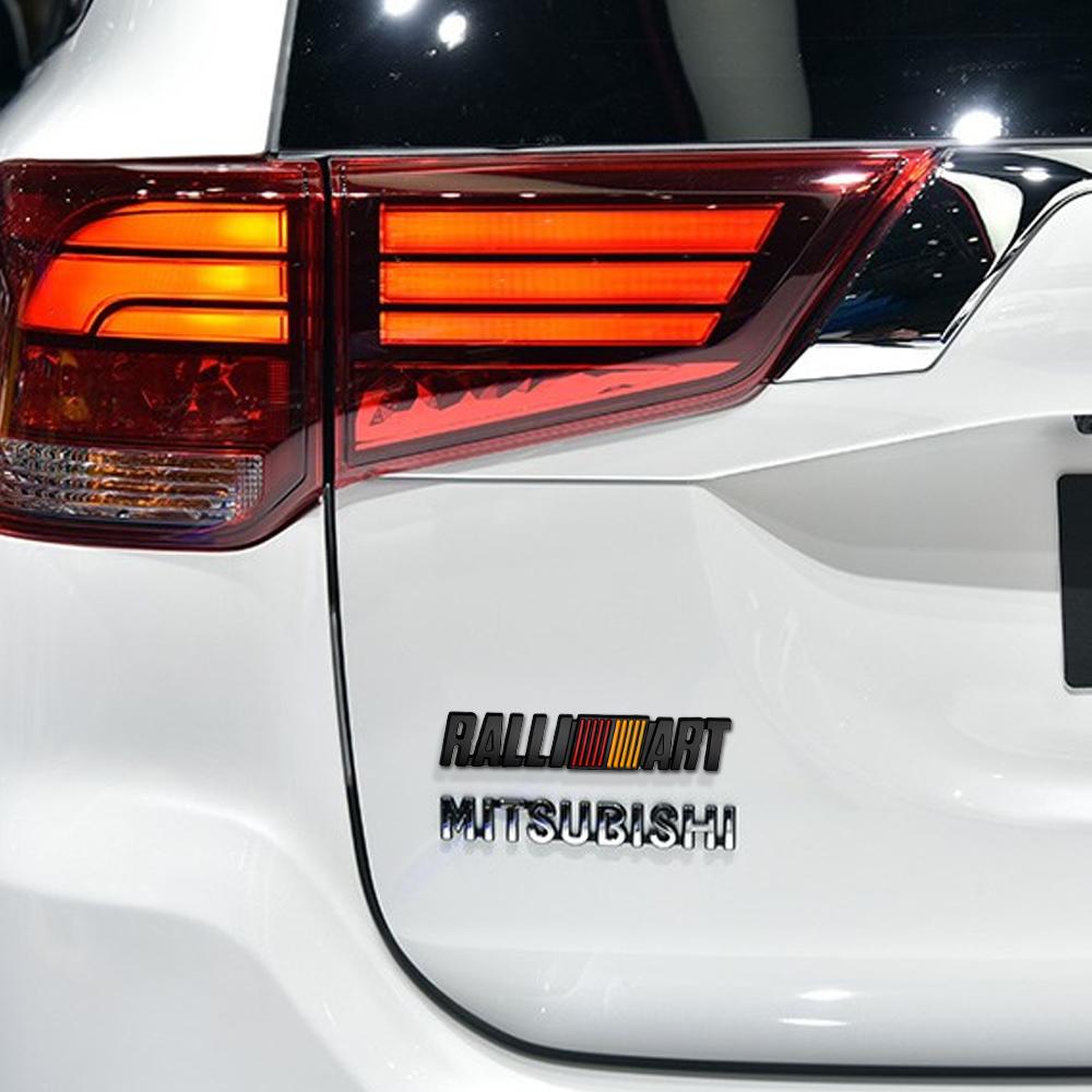 Car Front Grille Emblem Side Badge Sticker for Mitsubishi RALLIART Lancer Outlander L200 Cross Pajero Eclipse Galant Accessories
