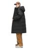 Unisex High-End Long Over-the-Knee Down Jacket: 90% White Duck Down, Loose Fit, Hooded Winter Coat