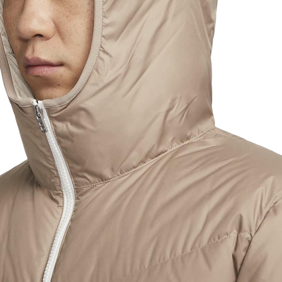 Nike Kapuzen-Reißverschluss-Mittelange Warme Daunenjacke Herrenjacke Khaki Zeder Segel DV1134-247