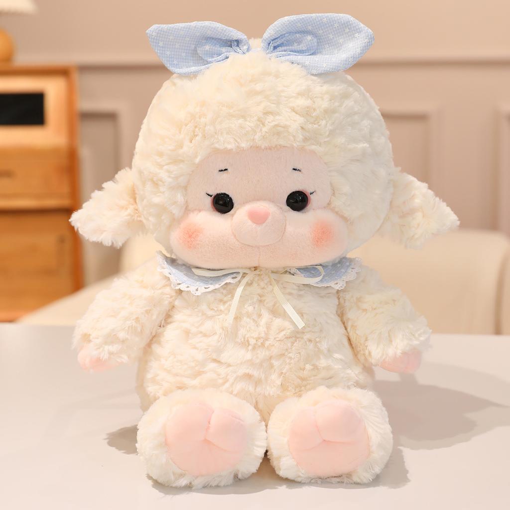 Märchenserie Tierpuppen niedliche Plüschtiere Miau Schaf Miau Kaninchenpuppe Kissen Stoffpuppe Geburtstagsgeschenk