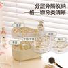 Luxury Style Desktop Storage Box With Rotating Lid For Cosmetics Jewelry Clutter