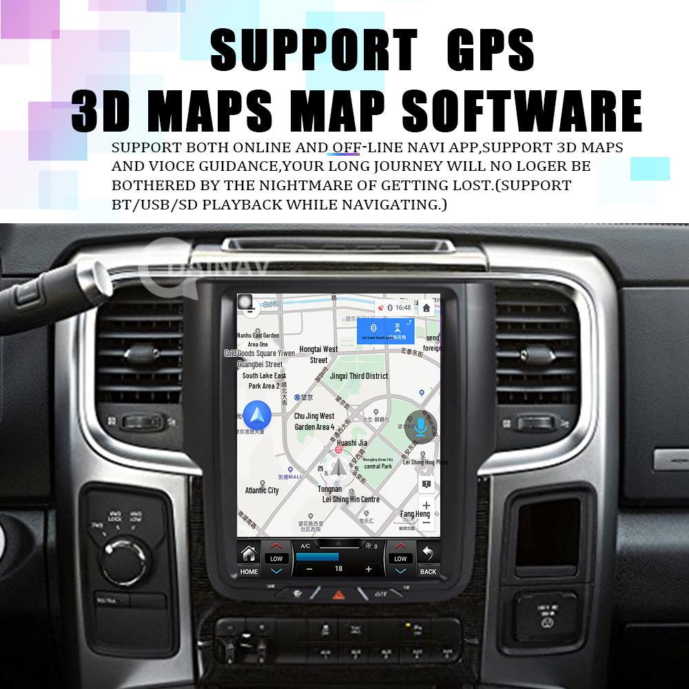 Dodge Ram 1500 10.5” Vertical Screen Smart Android Navigation with Wireless CarPlay