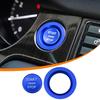 Blue Keyless Engine Push Start Button W/ Ring For Land Rover Accessories