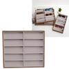 Sunglasses Display Tray PU Wood Grain Sunglasses Storage Case for Home Glasses Store