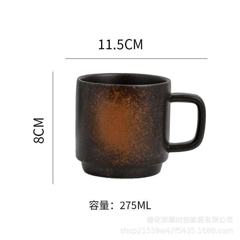 Ins Minimalist Ceramic Mug Water Cup with Lid Office Student Couple Mug European-style Literary Water Mug