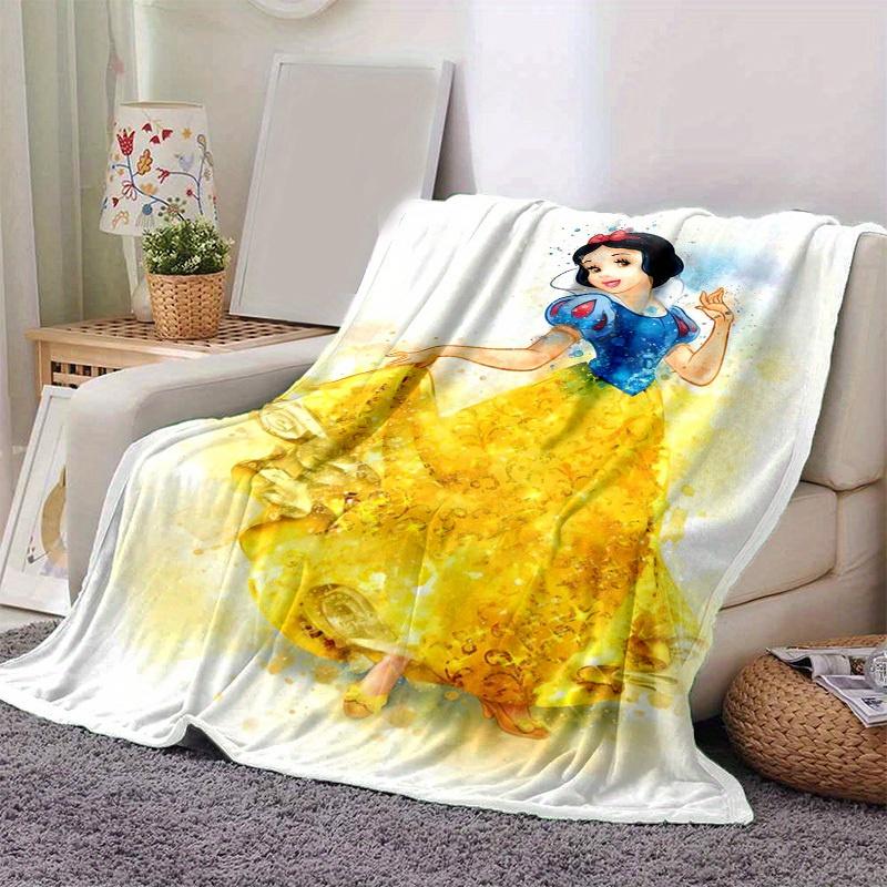 1pc Cartoon Snow White Blanket, Home Decorative Throw for All Seasons, Soft Flannel Throw Blanket, Versatile & Cozy for Bedroom, Soft Warm Blanket As