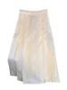 Summer Clearance: Women's Chinese Style High-Waisted Jacquard Midi Skirt - Slimming A-Line Pleated Design