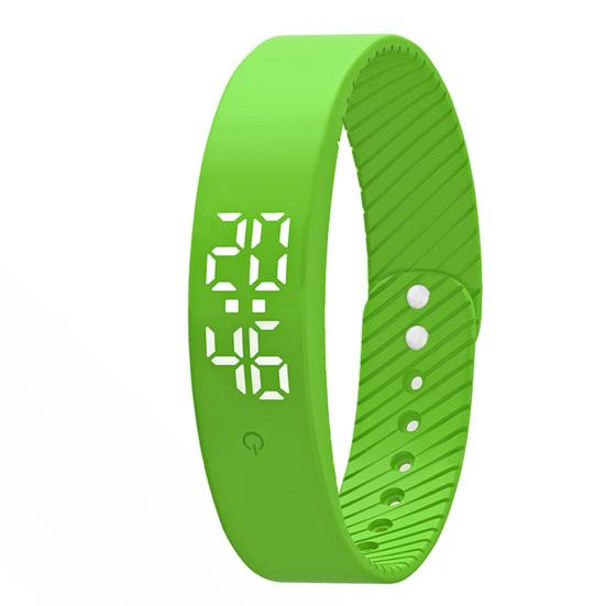 Alarm Wristband with Fitness Tracking Waterproof Silent Wake Up Clock Watch Vibration зелёный